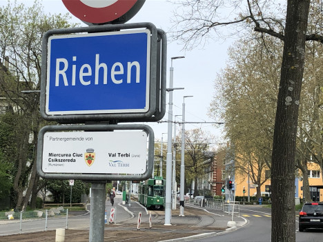 Riehen, Ortsschild