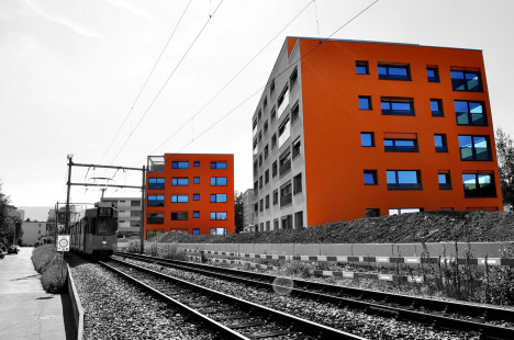 Wohnen, Gebäude, Orange