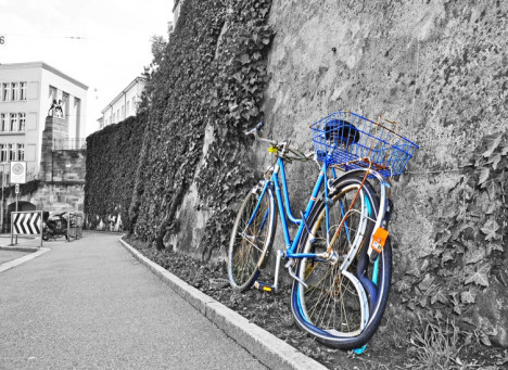 Fahrrad, Blau